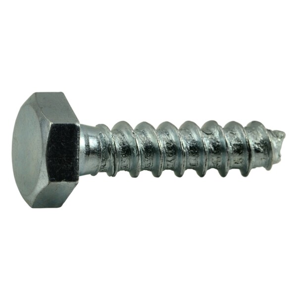 Midwest Fastener Lag Screw, 1/4 in, 1-1/4 in, Steel, Zinc Plated Hex Hex Drive, 25 PK 34982 - main